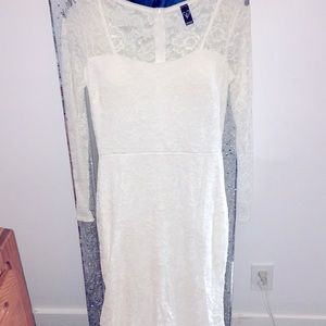 White Lace Formal Dress